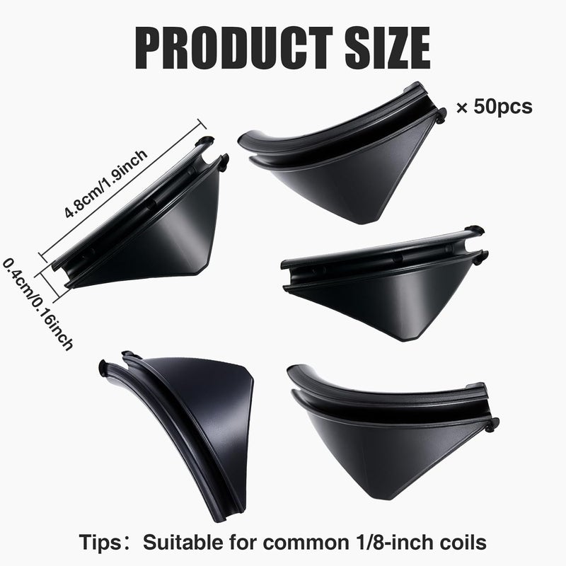Joyfolk 50 Pcs Snack Vending Machine Universal Product Coil Pushers Black ABS 1/8 Inch Spiral Coil Pushers to Prevent Potato Chips and Candies from Getting Stuck(Black) - Image 2